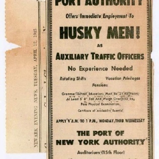This early notice is representative of how the Port Authority advertised for police recruits in local newspapers.