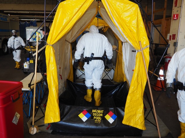 CVI members also function as decontamination specialists during HazMat incidents